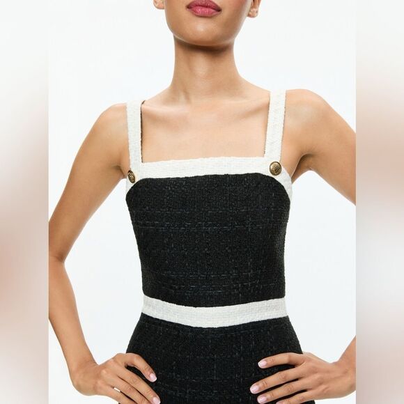 Alice and Olivia Mini Square Neck Dress size 6 - Picture 2 of 16